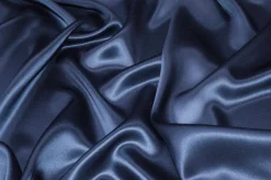 TESSUTO RASO PURA SETA BLU APERTO