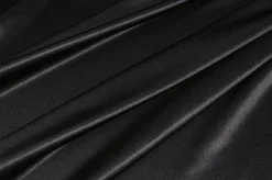 TESSUTO RASO PURA SETA NERO