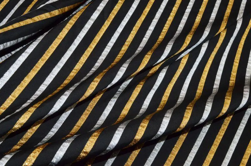 TESSUTO RIGA LUREX ORO ARGENTO