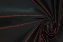 TESSUTO SATIN DUCHESSE ROSSO CANGIANTE NERO