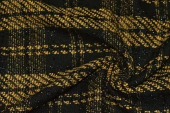 TESSUTO SCACCO GIALLO OCRA/NERO