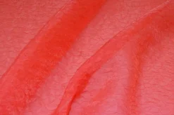 TESSUTO SETA ORGANZA OPERATA CORALLO