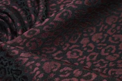 TESSUTO STRETCH ANIMALIER BORDEAUX