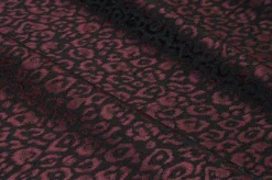 TESSUTO STRETCH ANIMALIER BORDEAUX