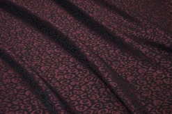 TESSUTO STRETCH ANIMALIER BORDEAUX