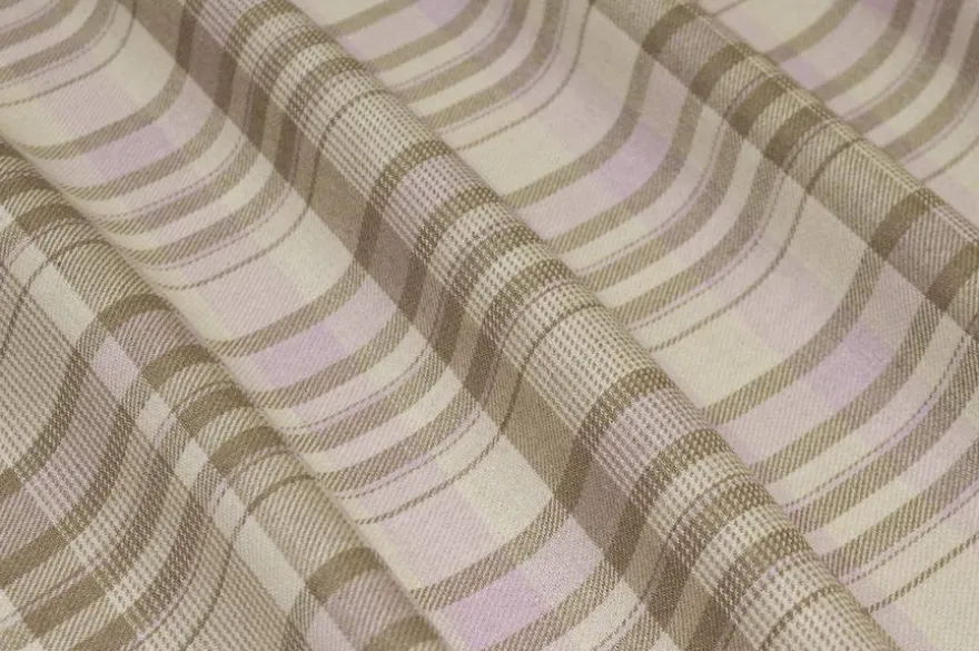 TESSUTO STRETCH SCACCO LILLA