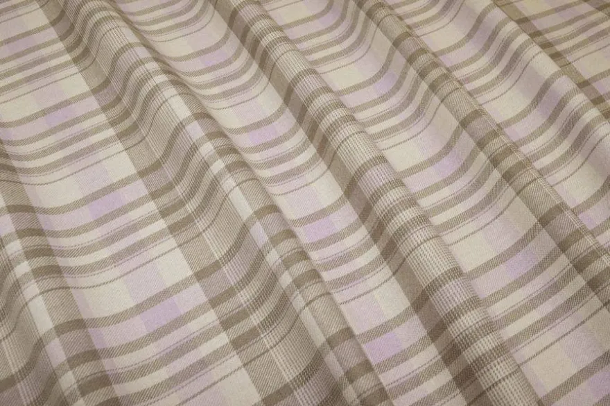 TESSUTO STRETCH SCACCO LILLA