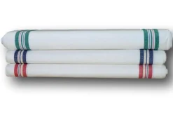 TESSUTO STROFINACCI MISTO LINO BANDA COLORATA