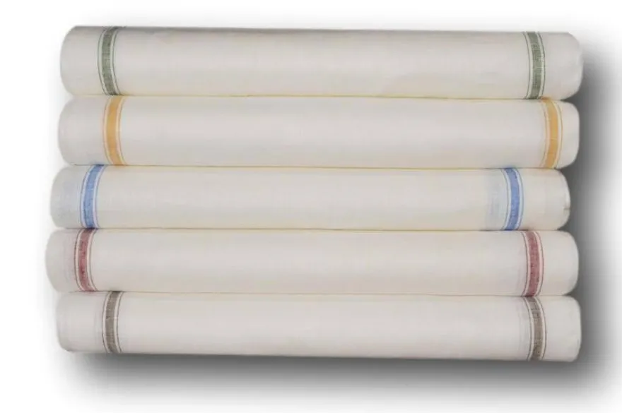 TESSUTO STROFINACCI PURO LINO RIGA COLORATA