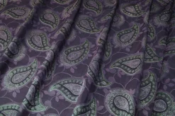 TESSUTO TAFFETA DISEGNO CASHMERE VIOLA