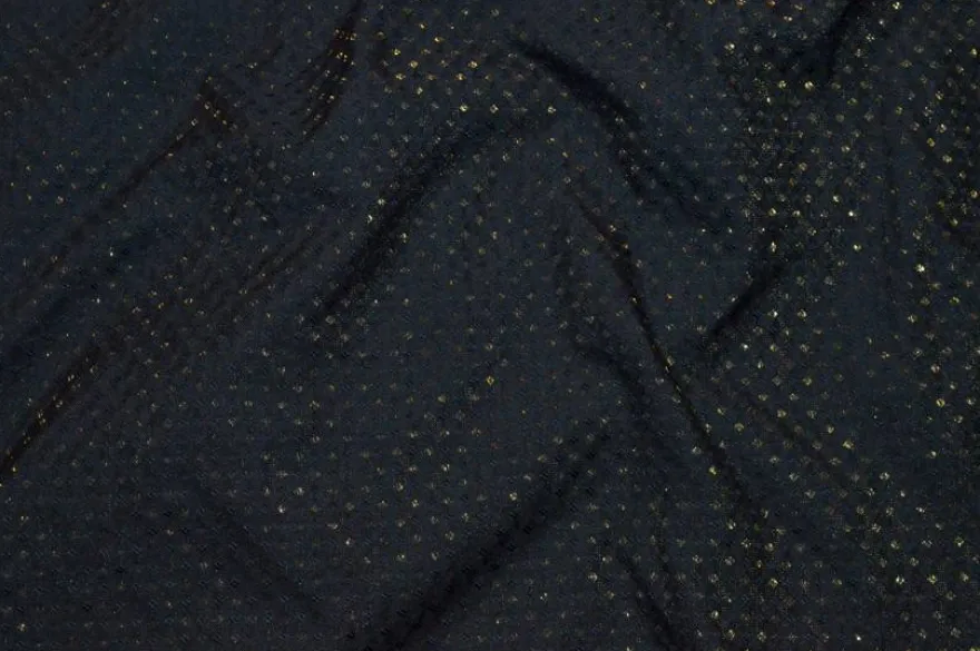 TESSUTO TAFFETAS MICRO FANTASIA LUREX ORO