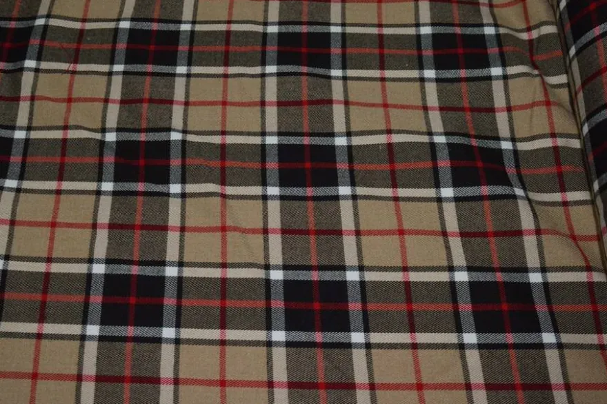 TESSUTO TARTAN BEIGE/NERO
