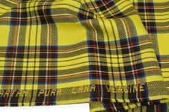 TESSUTO TARTAN PURA LANA GIALLO