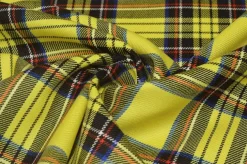 TESSUTO TARTAN PURA LANA GIALLO