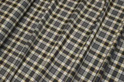 TESSUTO TARTAN PURA LANA GRIGIO RIGA GIALLA