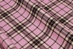TESSUTO TARTAN PURA LANA ROSA