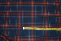 TESSUTO TARTAN SCOZZESE LANA GRIGIO SCURO