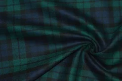 TESSUTO TARTAN SCOZZESE LANA VERDE BLU