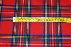 TESSUTO TARTAN SCOZZESE LANA CLASSICO ROSSO