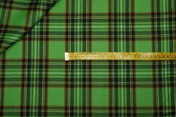 TESSUTO TARTAN SCOZZESE LANA VERDE 363