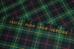 TESSUTO TARTAN SCOZZESE LANA BLU VERDE 0015