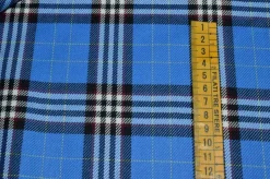 TESSUTO TARTAN SCOZZESE LANA BLUETTE