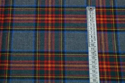 TESSUTO TARTAN SCOZZESE LANA GRIGIO MEDIO