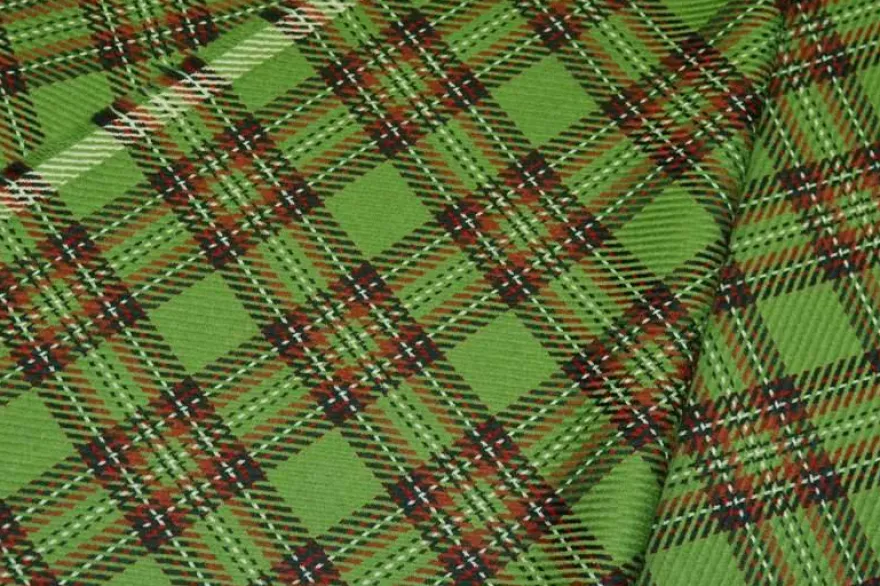 TESSUTO TARTAN SCOZZESE VERDE