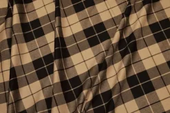 TESSUTO TARTAN STREATCH BEIGE NERO