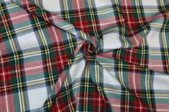 TESSUTO TARTAN STREATCH BIANCO