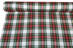 TESSUTO TARTAN STREATCH BIANCO
