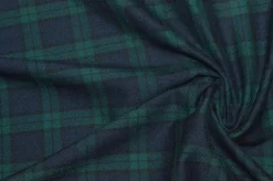 TESSUTO TARTAN STREATCH VERDE/BLU