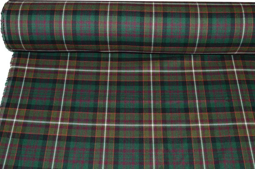 TESSUTO TARTAN STREATCH VERDE 480