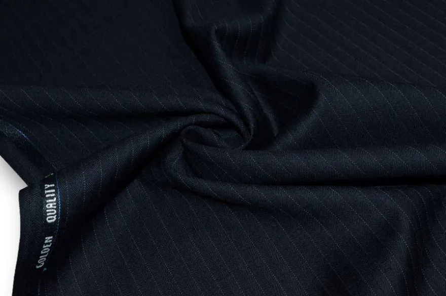 TESSUTO TASMANIA LANA SUPER 120'S SPINATINO BLU NOTTE