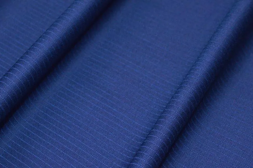 TESSUTO TASMANIA PURA LANA RIGATINO BLUETTE