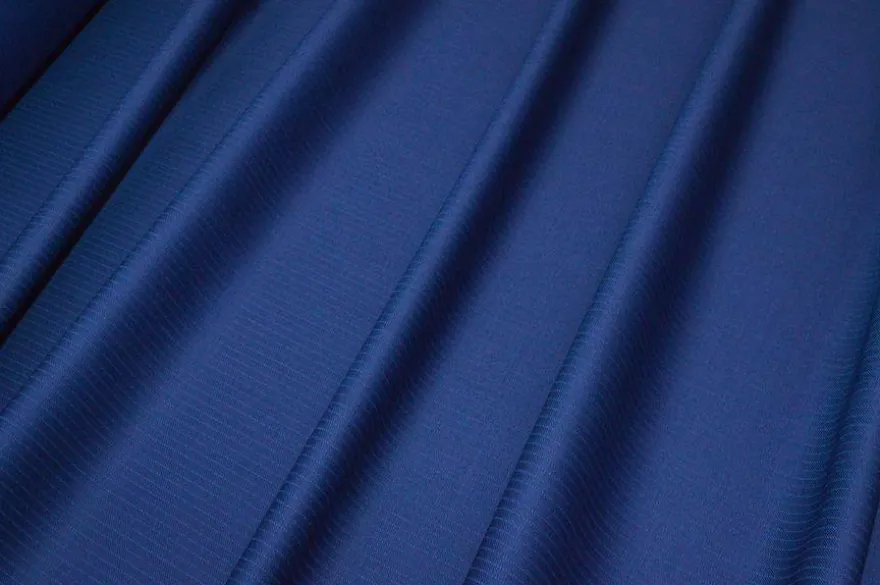 TESSUTO TASMANIA PURA LANA RIGATINO BLUETTE