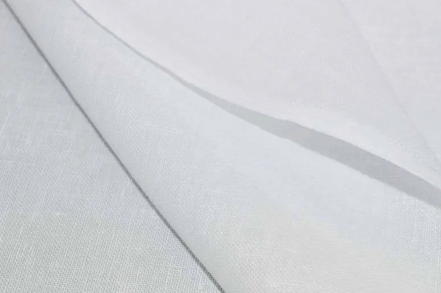 TESSUTO TELA EMIANE PURO LINO BIANCO
