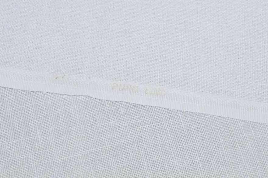 TESSUTO TELA EMIANE PURO LINO BIANCO