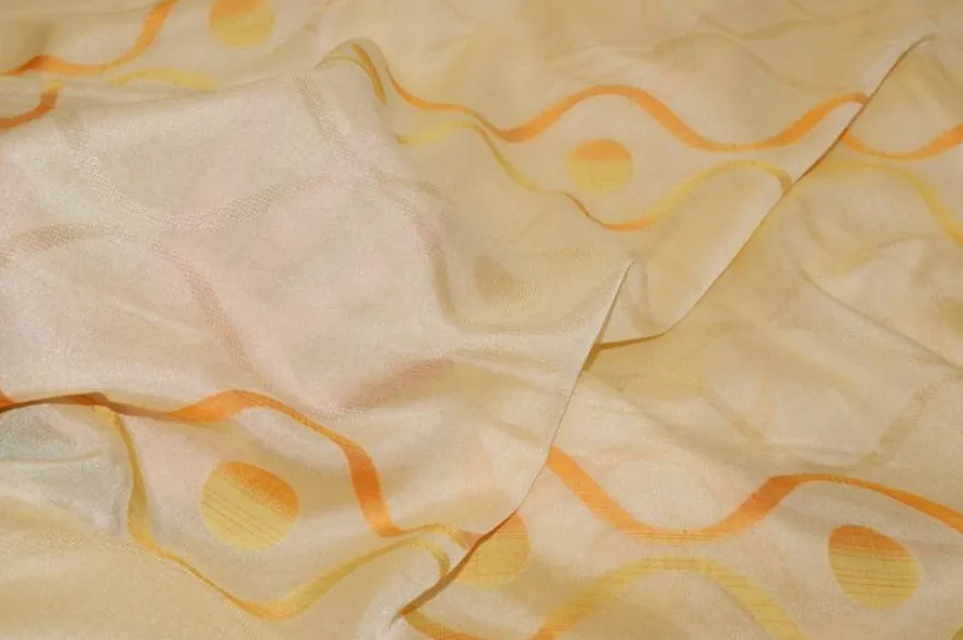 TESSUTO TENDA CREPE FANTASIA ARANCIO