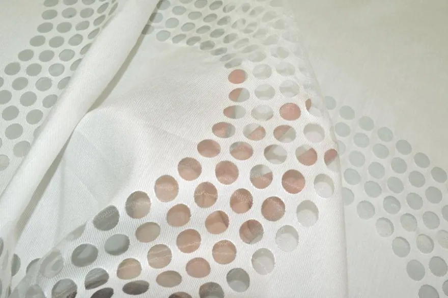 TESSUTO TENDA DIVA DEVOREH BIANCO NATURALE