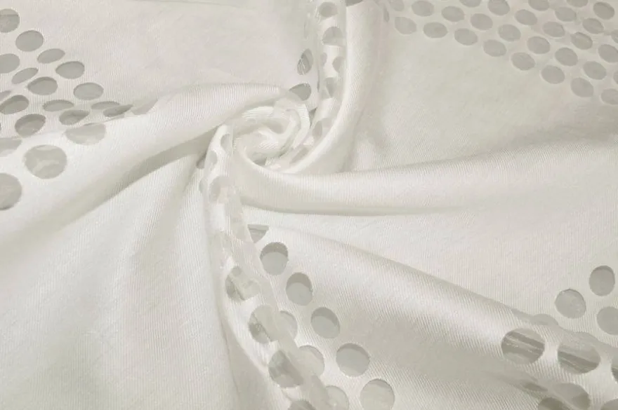 TESSUTO TENDA DIVA DEVOREH BIANCO NATURALE