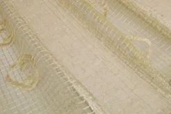 TESSUTO TENDA EFFETTO STROPICCIATO FASCIATO AVORIO