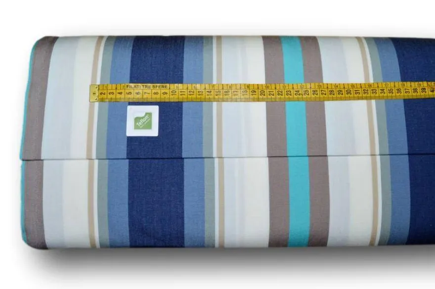 TESSUTO TENDA ESTERNO ALTEZZA CM 280 RIGHE BLU TIFFANY