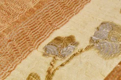 TESSUTO TENDA ESTER ORGANZA ARANCIO CON FIORE FILL COUPE