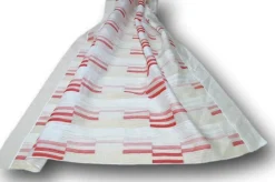 TESSUTO TENDA FANTASIA GEOMETRICA ROSSA