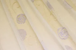TESSUTO TENDA FASCE ORGANZA FIORI LILLA