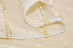 TESSUTO TENDA FASCE ORGANZA FIORI LILLA