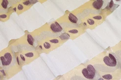 TESSUTO TENDA FASCE ORGANZA RICAMO VIOLA