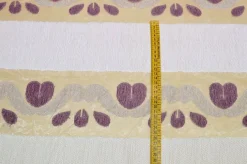 TESSUTO TENDA FASCE ORGANZA RICAMO VIOLA