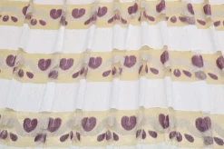 TESSUTO TENDA FASCE ORGANZA RICAMO VIOLA